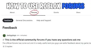How to use Roblox Forums
