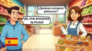 Learn Spanish with Conversations (With Subtitles) | A1-A2 | Supermarket Dialogues