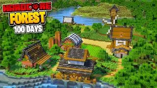 I Survived 100 Days in the Forest in Minecraft Hardcore