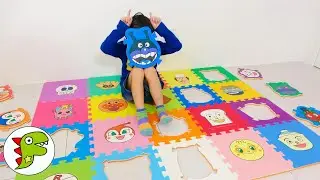 レオくんがアンパンマンのパズルであそぶよ！アンパンマンのプレイマット！ トイキッズ
