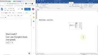 Displaying a piecewise-defined function in Word or Google Docs