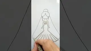 How to Draw a Beautiful Bride 👰 | Easy Step-by-Step Drawing for Kids