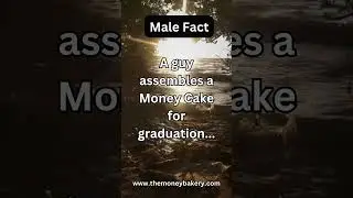 Male Fact - Giving a custom Money Cake  #moneycake #cashgiftideas #uniquegift #themoneybakery