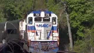MARC #73 & 70 Past Laurel Racetrack
