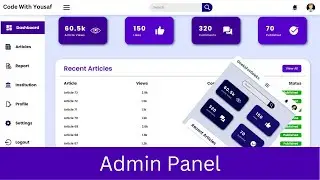 Admin Dashboard HTML CSS | Responsive Admin Dashboard using HTML and CSS