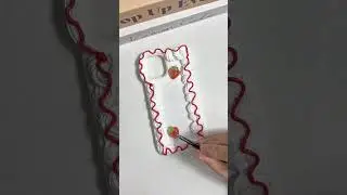 ASMR making strawberry cake phone case #decoden #diy #decodencase #asmr #kawaii