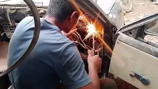 Dangerous Car Welding Work Using Homemade Tools #home #tools 