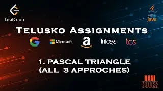 Pascals Triangle || iterative, recursion, memoization || @Telusko || Macbook contest