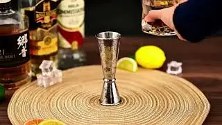 Premium Stainless Steel Liquor Jigger, Double-Sided Bar Measuring Tool with Rolled Edge (30/60ml)