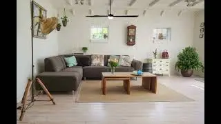 Animated Drawing Room Background with Sofa, Table, and Ceiling Fan | 4K Room Animation