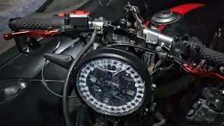 Pusimos faro nuevo de led a la Italika ft150g Y su salpicadera. La conversión a cafe racer toma form