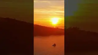 4k aerial drone, sunset shots  in Sorrento Italy