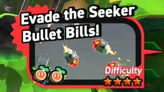 Evade the Seeker Bullet Bills 100% All Coins and Wonder Seeds Super Mario Bros Wonder