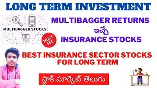 Best Insurance Sector Stocks 2020 | Long Term Multibagger Stocks | Stock Market Telugu