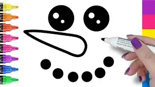 How to draw a snowman face step by step / draw a snowman easy