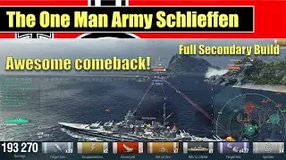 The One Man Army Schlieffen! | Full Secondary Build | World of Warships
