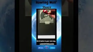 Wolf Howling at the Moon Stencil #shorts #stencil #airbrush #cardmaking #scrapbooking #wolf