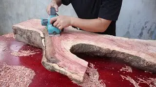 Incredible Dead Tree Stump Transformation into a Stunning Art Piece: Amazing Woodworking Project