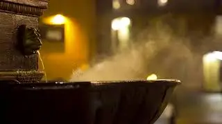 Fountain With Steaming Hot Water - Free Stock Creative Commons Video