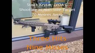 Krytac LVOA C Shooting Man Size Target at 70m