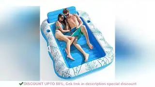 Inflatable Adult Pool Lounger Float - Large Beach Sun Tanning Floaty Raft Sunbathing Water Lounge Fl