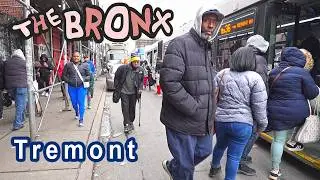 Exploring The Bronx, Tremont Avenue, NYC in the winter 2026