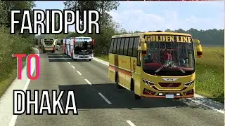 Faridpur TO Dhaka with GOLDEN LINE BUS // ETS2 GMT V3 map