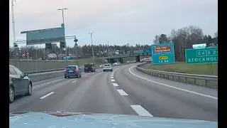 Södertälje Körprov från TRAFIKVERKET mot Stockholm.