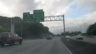SH1 Motorway To Symonds Street Exit Auckland: Real Time Off Ramp And City Approach POV