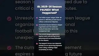 ISL 2025-26 Season PAUSED: Future Uncertain?