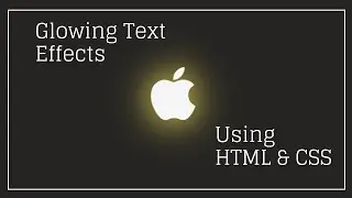 Apple Glowing Logo | using HTML & CSS | #html #css #logo @KhushiAGraphicDesigner
