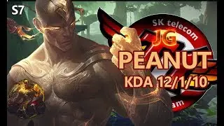 SKT T1 PEANUT | Nobody can't stop him: Lee sin Jungle | Lee sin vs Zac | Challenger SoloQKR