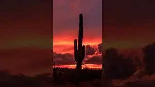 Epic Time-Lapse Of A Burning Sky Sunset In Arizona