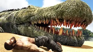 Encontramos JACARÉ GIGANTESCO, Caçando o Purussaurus! - ARK Survival Evolved | (#28) (PT-BR)