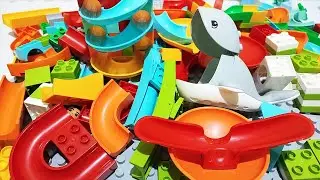 Satisfying Building Blocks Marble Run Long Track Whale 287 Marble Run ASMR TV Live 14
