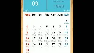 CALENDAR 1990 FULL || KALENDER 1990 Lengkap 12 Bulan