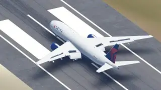 Delta Air Lines Boeing 777-200ER landing BOS/KBOS RWY 4L (Infinite Flight)