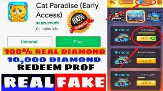 Cat Paradise App Real Or Fake | Cat Paradise App Use Kaise Kare | Cat Paradise Diamond Redeem Proof