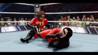 WWE 2K25 Elastigirl vs Violet Parr (Extreme Rules) STINKFACE