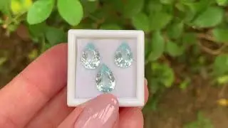 Top&aacute;zio Sky Azul Gota SET 6,28ct