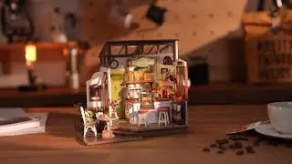 Caf&eacute; House Wooden Construction Kit