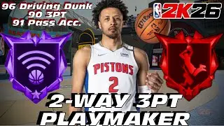 BEST BUILD NBA 2K26: NEW 6'6 2-WAY 3PT PLAYMAKER DEMIGOD GUARD BUILD! The BEST GUARD BUILD NBA 2K26!
