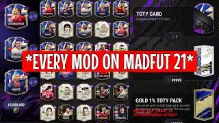 EVERY MOD ON MADFUT 21! (MadFut 21 UNLIMITED PACKS, COINS, CUSTOM PACKS)