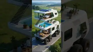 Dream Luxury Camper with Pool 🚐💦 #Camper #Car #LuxuryRide #RoadEscape #haven2haven #shorts #F75