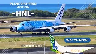[4K] ✈️ 40 minutes of RAINY HNL Plane Spotting | Heavy Aircraft Arrivals & Departures