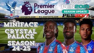 Miniface Crystal Palace Season 24-25 For PES 2017 & PES 2021 (Compatible All Patch & FL25)
