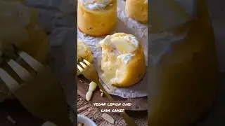 Mi Cuits Vegan au Citron 🍋/ Cheap Vegan Lava Lemon Cakes #shorts #vegan #veganfood #veganrecipes