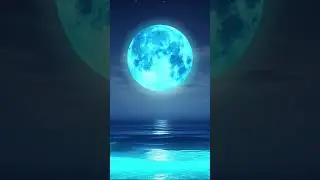 Silent Teal Ocean Under a Blue Moon[Deep Sleep&middot;Still Mind&middot;Inner Calm]  #sleepsounds #sleeping #relax