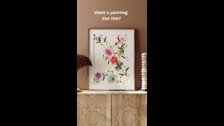 Watercolor Loose Flowers in minutes! Perfect for any Interior Art project or a Greeting Card design!