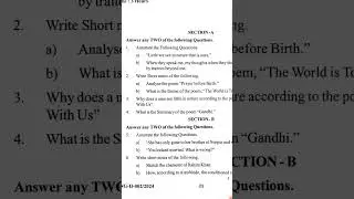 BBA/B.Com-II Sem Basic English Question Paper Aug2024 | B.Com-II Sem Literary Quest Basic English